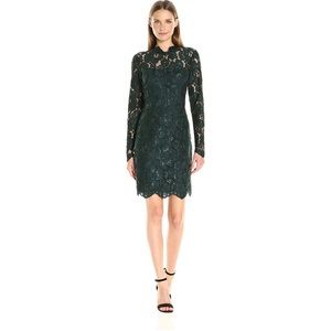 Betsey Johnson Lace Sheath Dress Hunter Green NWT